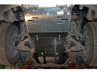 Unterfahrschutz für Toyota Land Cruiser J12, 5 mm Aluminium (Motor + Lenkung)