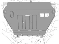 Skid plate for Toyota RAV 4 2013-, 4 mm aluminium (engine + gear box)