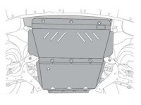 Unterfahrschutz für VW Amarok, 5 mm Aluminium (Motor + Kühler)