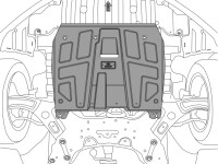 Skid plate for KIA Ceed 2012-, 5 mm aluminium (engine +...