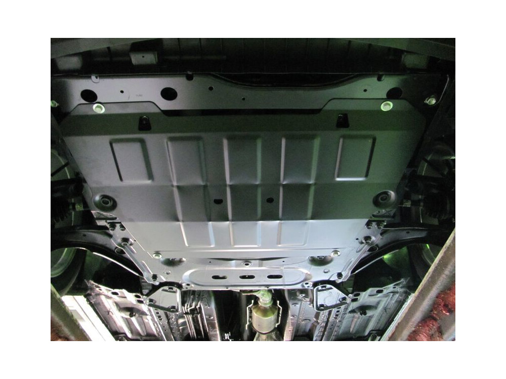 Unterfahrschutz für Nissan Qashqai 2014-, 2 mm Stahl gepresst (Motor + Getriebe)