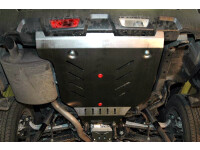 Skid plate for Nissan X-Trail 2007-, 4 mm aluminium (rear...
