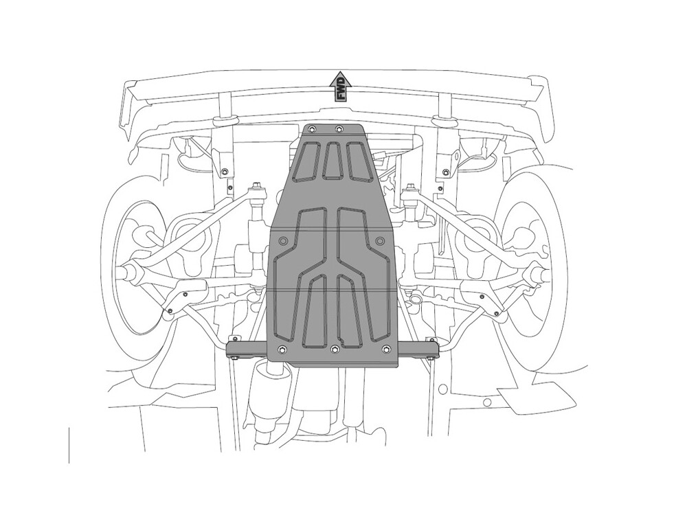 Skid plate for Lada Niva 4x4 Urban 2014-, 1,5 mm steel (engine + gear box)