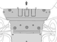 Unterfahrschutz für Audi A4 2015-, 2 mm Stahl...