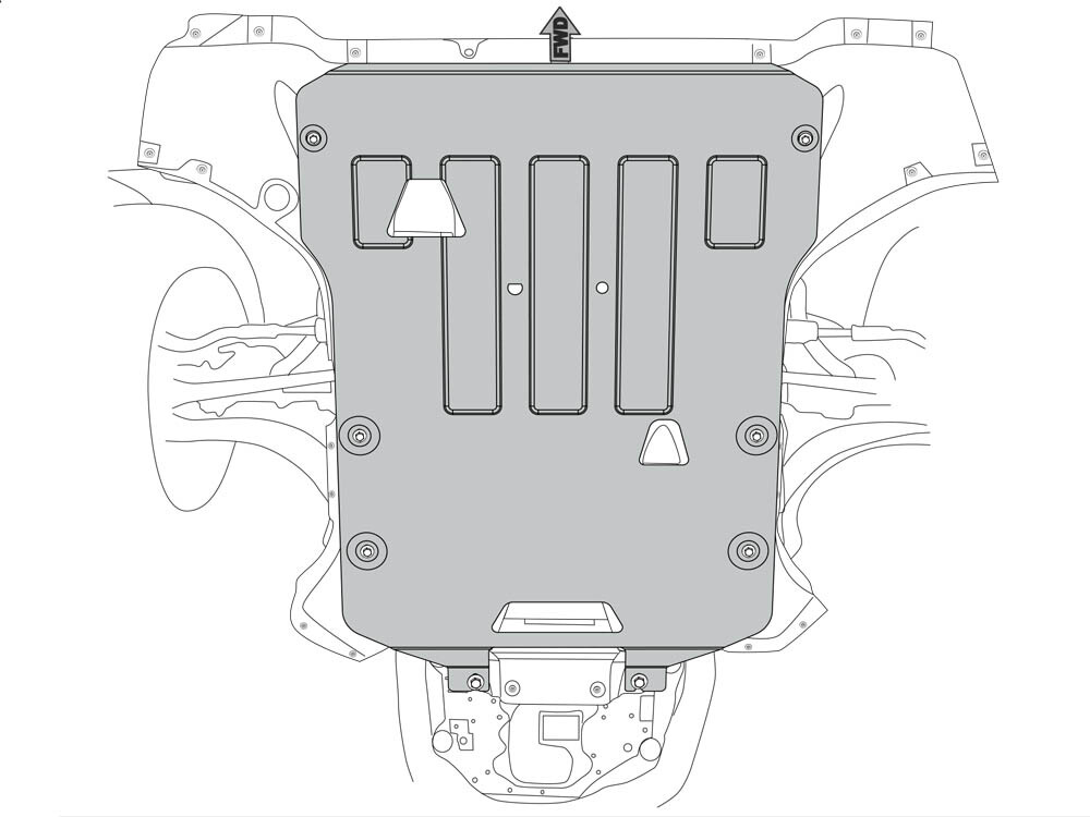 Unterfahrschutz für Audi A8 2014-, 4 mm Aluminium gepresst (Motor + Getriebe)