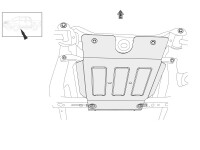 Unterfahrschutz für Toyota Hilux 2016-, 4 mm...