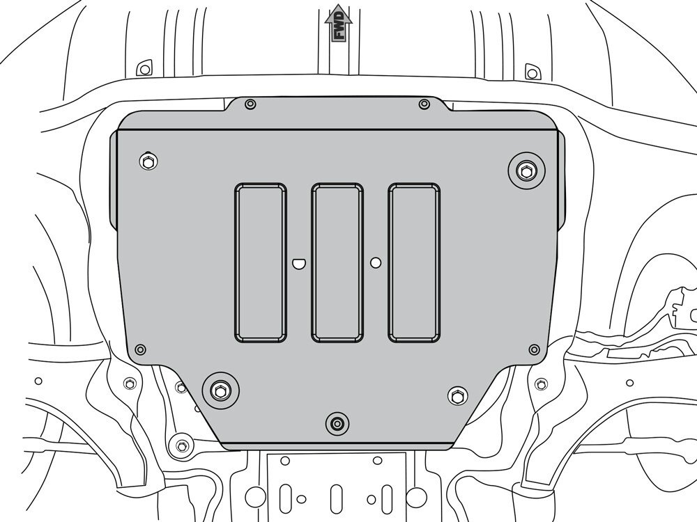 Unterfahrschutz für Land Rover Discovery Sport, 4 mm Aluminium gepresst (Motor + Getriebe)