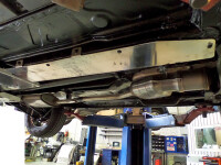 Skid plate for Dacia Duster 2015-, 4 mm aluminium (fuel pipe)