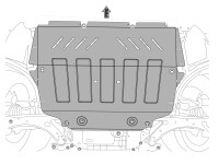 Unterfahrschutz für Skoda Superb, 4 mm Aluminium gepresst (Motor + Getriebe)