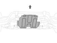 Skid plate for Renault Alaskan, 4 mm aluminium (engine)