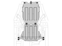 Skid plate for Isuzu D-Max 2012-, 4 mm aluminium (gear...