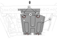 Unterfahrschutz für Mercedes X, 4 mm Aluminium gepresst (Verteilergetriebe)