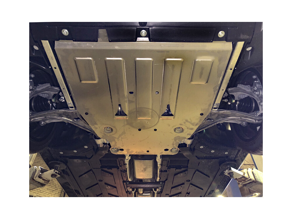 Unterfahrschutz für Mercedes B 2019-, 4 mm Aluminium gepresst (Motor + Getriebe)
