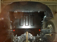Skid plate for Fiat Doblo 2010-, 2 mm steel (engine +...