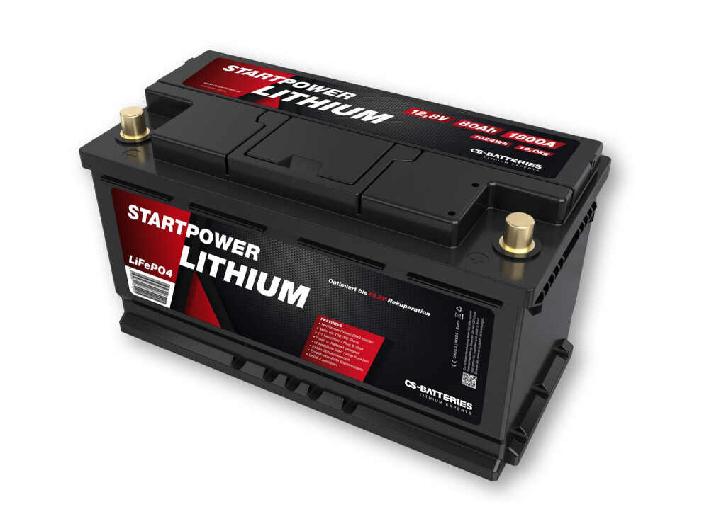 Lithium LiFePo4 Auto Starter Batterie 24V / 80Ah / 1800A (CSX24180-18,  1.469,00 €