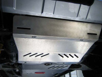 Skid plate for Toyota Land Cruiser J12, 5 mm aluminium (steering)