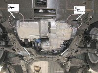 Skid plate for Honda CR-V 2012-, 2,5 mm steel (engine +...