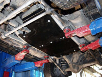 Skid plate for Mercedes G, 2,5 mm steel (gear box +...
