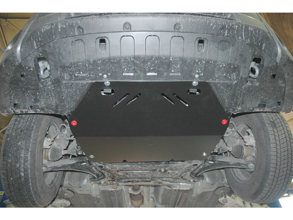 Unterfahrschutz für Mitsubishi Outlander 2012-, 4 mm Aluminium gepresst (Motor + Getriebe)