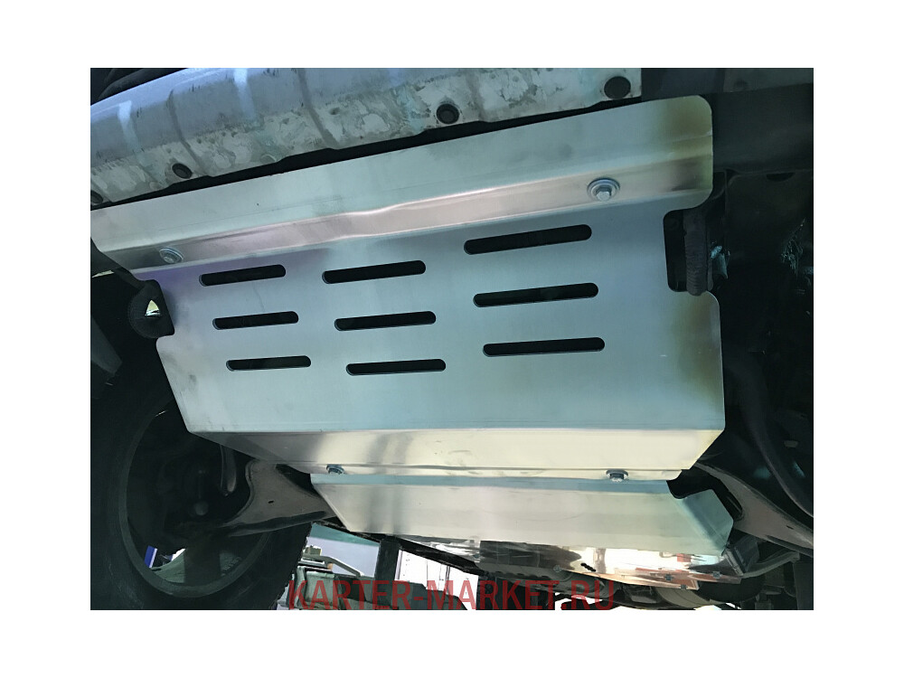 Skid plate for Mitsubishi Pajero V80, 5 mm aluminium (radiator + engine)