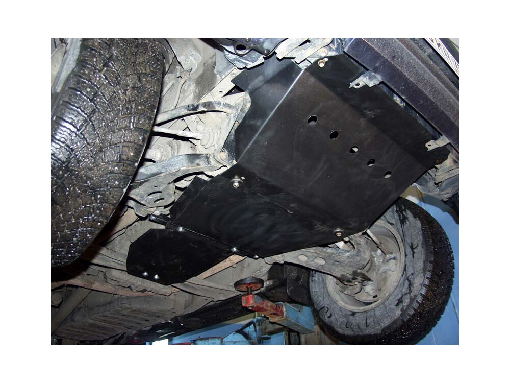 Unterfahrschutz für Nissan Pathfinder R50, 2 mm Stahl (Motor + Getriebe)