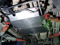 Skid plate for Nissan Patrol GR, 5 mm aluminium (gear box...