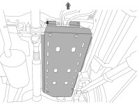 Unterfahrschutz für Toyota Hilux N25, 5 mm Aluminium (Tank)
